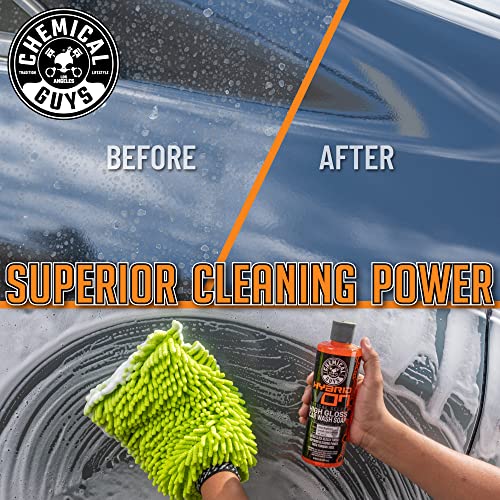 Chemical Guys CWS_808_16 Hybrid Foaming High Gloss Car Wash Soap (Works with Foam Cannons, Foam Guns or Bucket Washes) Safe for Cars, Trucks, Motorcycles, RVs & More, 16 fl oz, Orange Scent