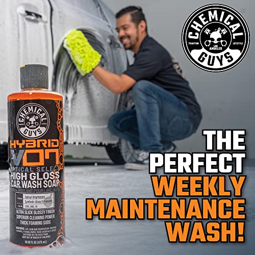 Chemical Guys CWS_808_16 Hybrid Foaming High Gloss Car Wash Soap (Works with Foam Cannons, Foam Guns or Bucket Washes) Safe for Cars, Trucks, Motorcycles, RVs & More, 16 fl oz, Orange Scent