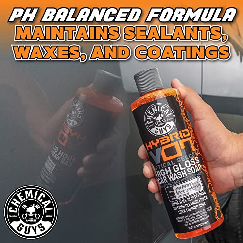 Chemical Guys CWS_808_16 Hybrid Foaming High Gloss Car Wash Soap (Works with Foam Cannons, Foam Guns or Bucket Washes) Safe for Cars, Trucks, Motorcycles, RVs & More, 16 fl oz, Orange Scent