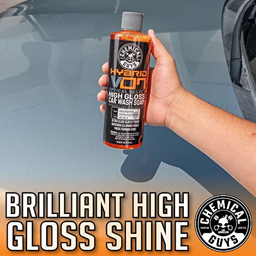 Chemical Guys CWS_808_16 Hybrid Foaming High Gloss Car Wash Soap (Works with Foam Cannons, Foam Guns or Bucket Washes) Safe for Cars, Trucks, Motorcycles, RVs & More, 16 fl oz, Orange Scent