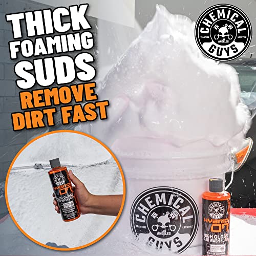 Chemical Guys CWS_808_16 Hybrid Foaming High Gloss Car Wash Soap (Works with Foam Cannons, Foam Guns or Bucket Washes) Safe for Cars, Trucks, Motorcycles, RVs & More, 16 fl oz, Orange Scent