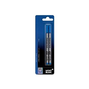 montblanc(r) refills, rollerball, fine point, blue, pack of 2
