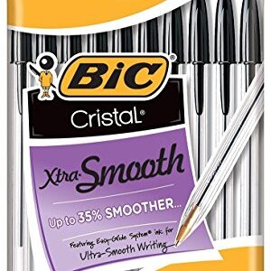 Bic Cristal Stic Medium Ball Pen, Black 10 ea ( Pack of 3)