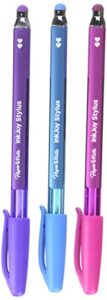 paper mate inkjoy 100 stick stylus ballpoint pens, 1.0 mm, assorted, 3 per pack