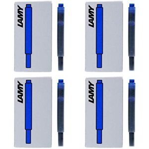 lamy fountain pen ink cartridges, blue ink, pack of 20 (lt10blb)