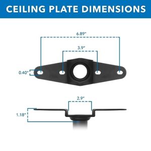 Mount-It! TV Ceiling Mount, Full Motion Height Adjustable Swivel Tilting Bracket for 42, 45, 47, 49, 50, 55, 60, 65, 70, 75, 80, 85, 90 Inch, TVs 220 Lbs Capacity