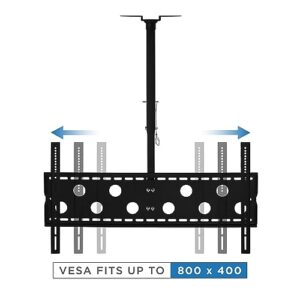 Mount-It! TV Ceiling Mount, Full Motion Height Adjustable Swivel Tilting Bracket for 42, 45, 47, 49, 50, 55, 60, 65, 70, 75, 80, 85, 90 Inch, TVs 220 Lbs Capacity