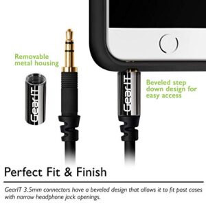 3.5mm to RCA Cable, GearIT Pro Series 35 Feet Premium Gold Plated 3.5mm to RCA Audio Stereo Cable for Headphones, Home System, Car Stereo, iPods, iPhones, MP3 Players and More - Black