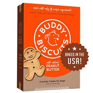 Buddy Biscuits Oven Baked Treats with Peanut Butter, Whole Grain - 16 oz. - Single Box (12500_Single)