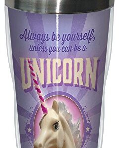 Unicorn Always Be Yourself Travel Mug, Stainless Lined Coffee Tumbler, 16-Ounce - Angi and Silas - Gift for Unicorn Lovers - Tree-Free Greetings