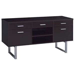 coaster home furnishings lawtey 5-drawer credenza with adjustable shelf cappuccino