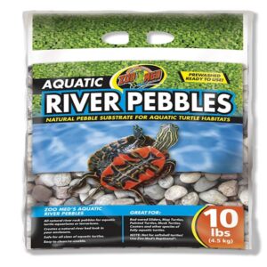 zoo med aquatic river pebbles for turtle, 10 lbs.