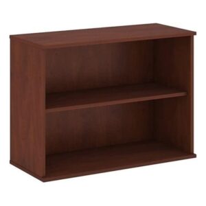 bush business furniture 30h 2 shelf bookcase in hansen cherry