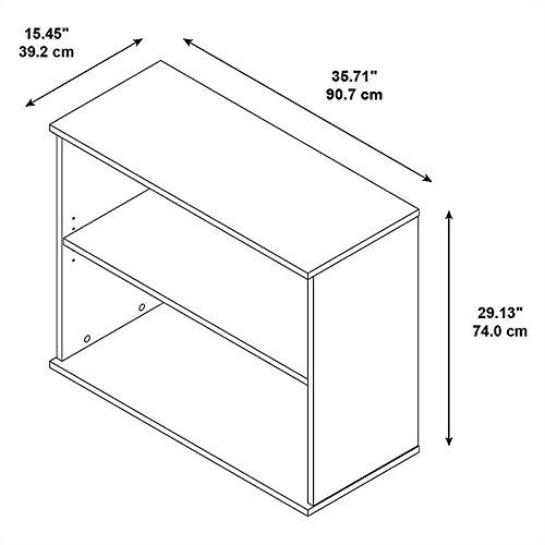 Bush Business Furniture 30H 2 Shelf Bookcase in Hansen Cherry