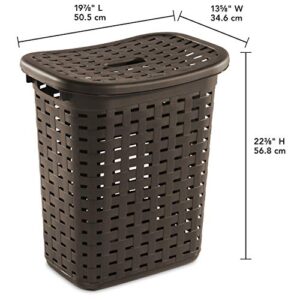 Sterilite 12766P04 Weave Laundry Hamper, Espresso, 4-Pack