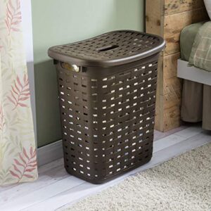 Sterilite 12766P04 Weave Laundry Hamper, Espresso, 4-Pack