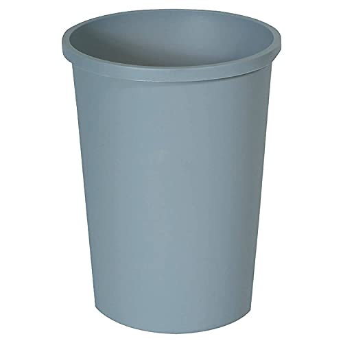 Rubbermaid Commercial 2947Gra Untouchable Waste Container, Round, Plastic, 11Gal, Gray (Rcp2947gra)