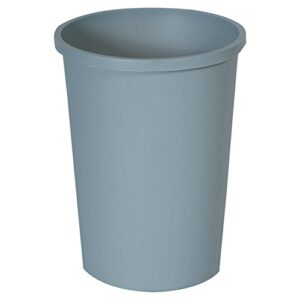 rubbermaid commercial 2947gra untouchable waste container, round, plastic, 11gal, gray (rcp2947gra)