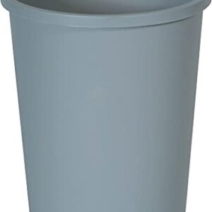 Rubbermaid Commercial 2947Gra Untouchable Waste Container, Round, Plastic, 11Gal, Gray (Rcp2947gra)