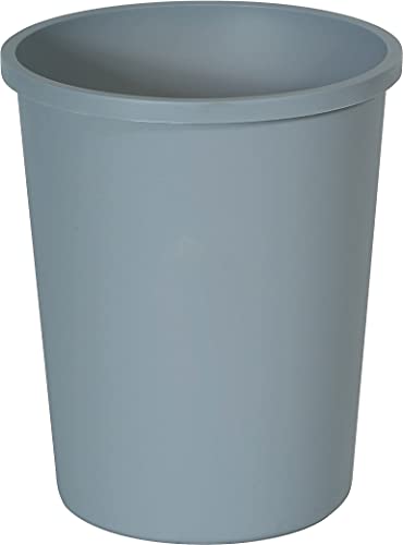 Rubbermaid Commercial 2947Gra Untouchable Waste Container, Round, Plastic, 11Gal, Gray (Rcp2947gra)