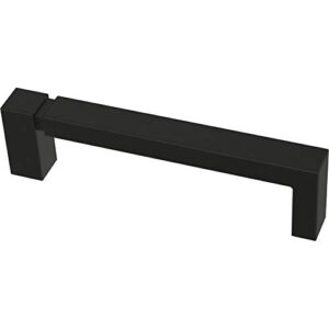 franklin brass p40823k-fb-c asymmetric notched kitchen or furniture cabinet hardware drawer handle pull, 3-3/4-inch (96mm), flat black, 10-pack