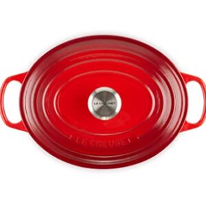 Le Creuset Enameled Cast Iron Signature Oval Dutch Oven, 5 qt. , Cerise