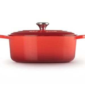 Le Creuset Enameled Cast Iron Signature Oval Dutch Oven, 5 qt. , Cerise