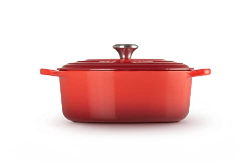 Le Creuset Enameled Cast Iron Signature Oval Dutch Oven, 5 qt. , Cerise