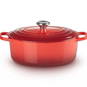 Le Creuset Enameled Cast Iron Signature Oval Dutch Oven, 5 qt. , Cerise