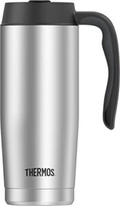 thermos 16 ounce vacuum insulated stainless steel mug, stainless steel