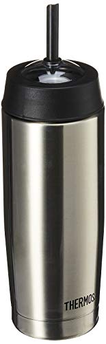 Thermos 18 Ounce Cold Cup with Straw, Stainless Steel