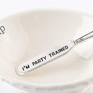 Mud Pie Circa Lets Dip Set, White 2" x 6"