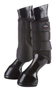 lemieux mesh brushing horse boots - protective gear and training equipment - equine boots, wraps & accessories (black - xlarge)