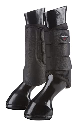 LeMieux Mesh Brushing Horse Boots - Protective Gear and Training Equipment - Equine Boots, Wraps & Accessories (Black - XLarge)