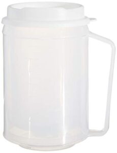 sammons preston clear insulated mug, air insulation for hot and cold liquids with secure lid and handle, 12 ounce