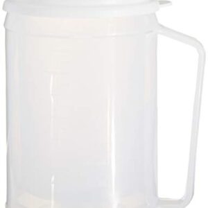 Sammons Preston Clear Insulated Mug, Air Insulation for Hot and Cold Liquids with Secure Lid and Handle, 12 Ounce