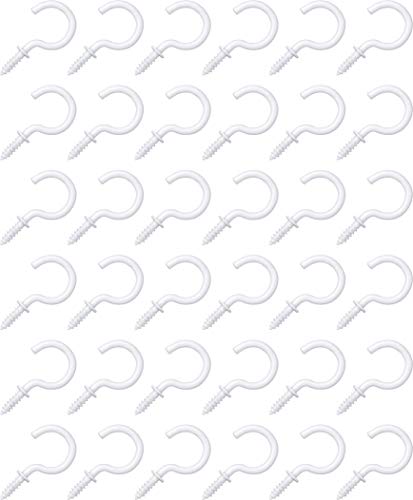 Liberty160378 7/8" Alloy Steel Cup Hooks (Pack of 36), White