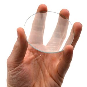 Double Convex Lens, 300mm Focal Length, 3" (75mm) Diameter - Spherical, Optically Worked Glass Lens - Ground Edges, Polished - Great for Physics Classrooms - Eisco Labs