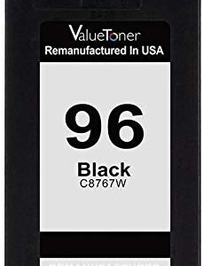 Valuetoner Remanufactured Ink Cartridge Replacement for HP 96 C9348FN C8767WN (2 Black) 2 Pack