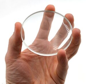 double concave lens, 300mm focal length, 3" (75mm) diameter - spherical, optically worked glass lens - ground edges, polished - great for physics classrooms - eisco labs