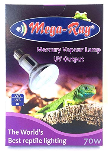 Mega-Ray Mercury Vapor Bulb - 70 Watts (120V) - Includes Attached DBDPet Sticker on Packaging