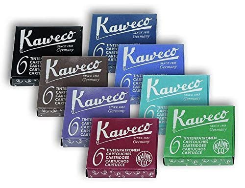 Kaweco Fountain Pen Ink Cartridges short, 8 colors, 8 x 6 pieces