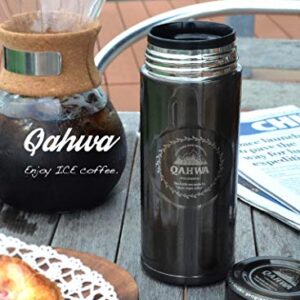 CB Japan QAHWA Water Bottle, Silver, 14.2 fl oz (420 ml), Direct Drinking, Stainless Steel Bottle, Vacuum, Insulated, Kahua, Coffee Bottle