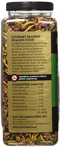 Zoo Med 5118 Gourmet Bearded Dragon Food, 15 oz