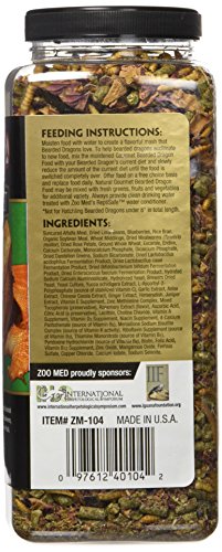 Zoo Med 5118 Gourmet Bearded Dragon Food, 15 oz