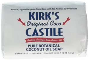 kirk's natural castile soap, original, 4 oz, pack of 3