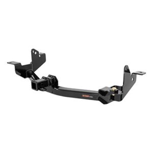 curt 13207 class 3 trailer hitch, 2-in receiver, 6,000 lbs, 7,500 wd, fits select ram promaster 1500, 2500, 3500, gloss black powder coat