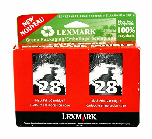 Lexmark 28 Black Twin Pack 18C1570KIT Genuine OEM New In Full Retail Packaging