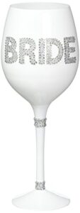 crystal case bride wine glass goblet (white)