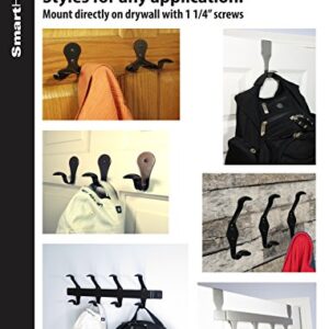 SmartHook ColorZ Garment Friendly Single Coat Hook -3 Pack - (Sky White)